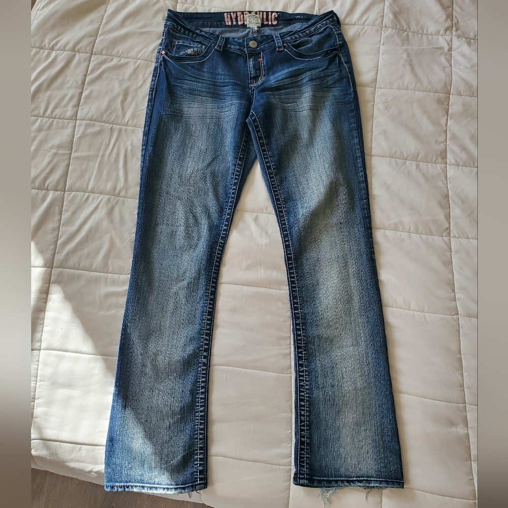 Hydraulic Low Rise Distressed Jeans Size 11/12